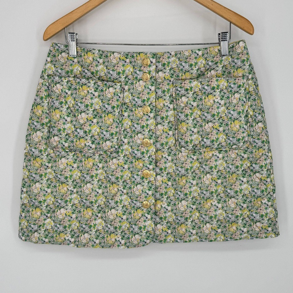 J. Crew Floral Mini Skirt - Green and Yellow - Picture 2 of 10